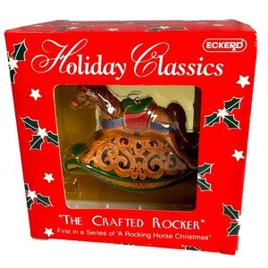 Vintage Holiday Classics The Crafted Rocker A Rocking Horse Christmas Ornament